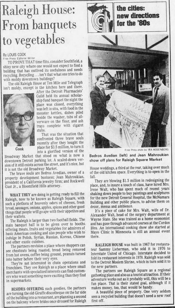 The Raleigh House - MAY 1980 ARTICLE ABOUT POSSIBLE RE-OPENING